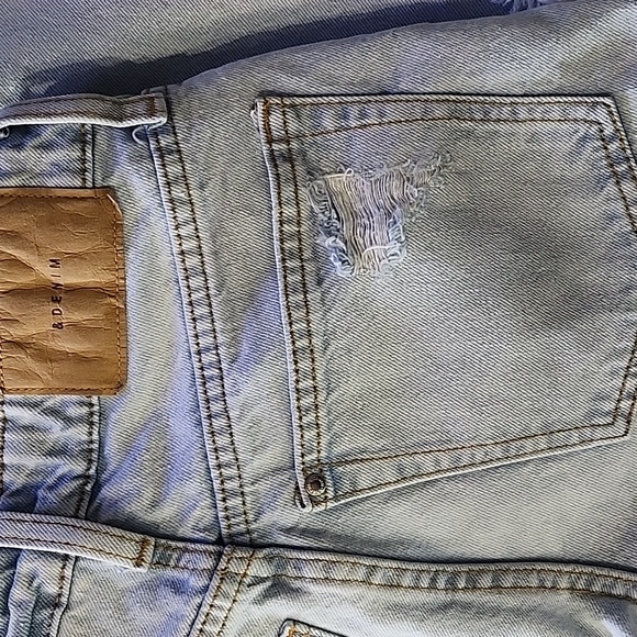 90's Boyfriend High Waist Button Fly Deconstructed Size 0 - Picture 10 of 12